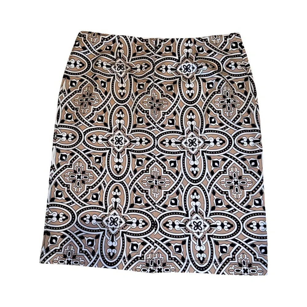 J. McLaughlin Geometric Print Stretch Pencil Skirt | Size 4|NWOT‎